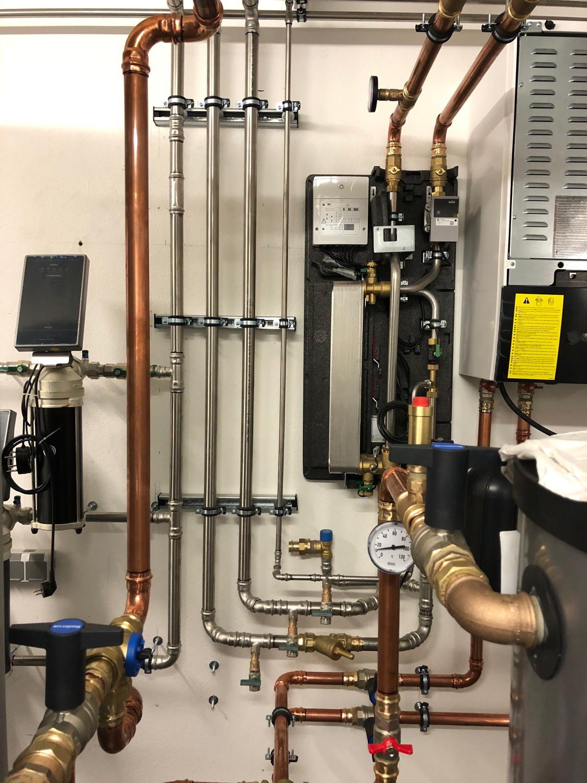 Hydraulische Anbindung im Haus